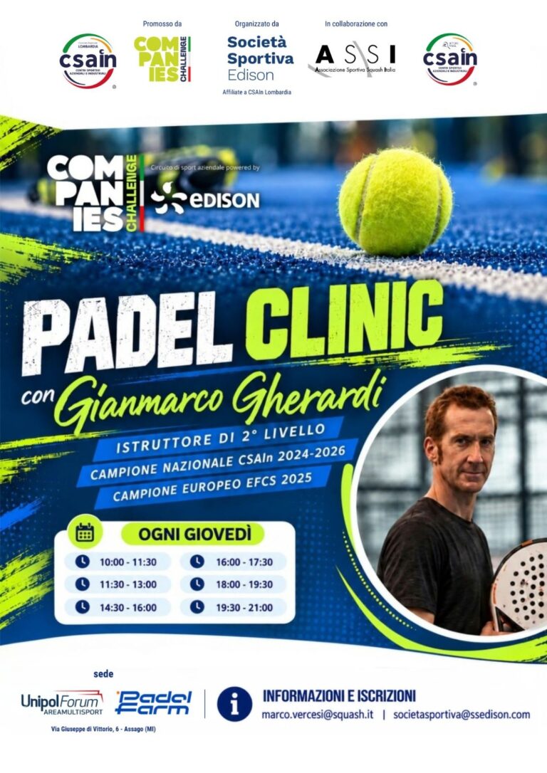 Padel Clinic con Gianmarco Gherardi