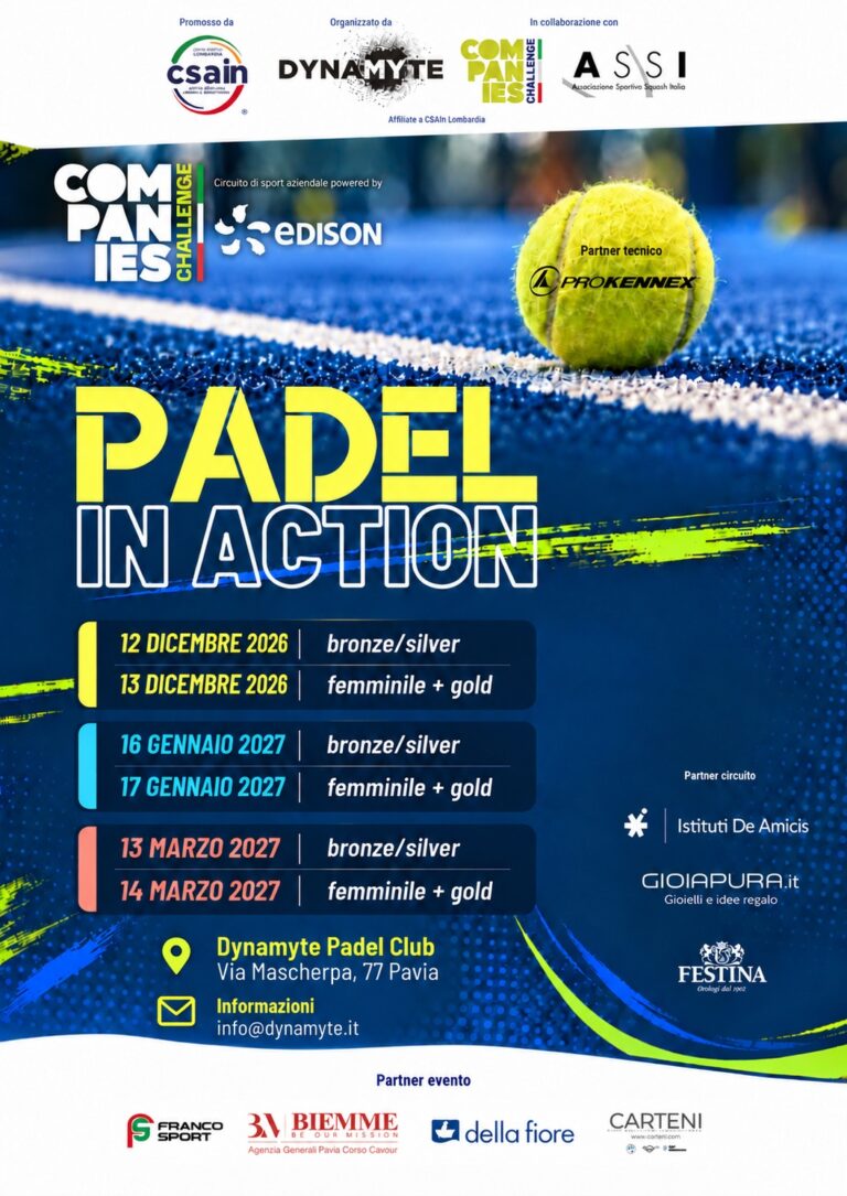 Padel in Action Pavia 2026 2027